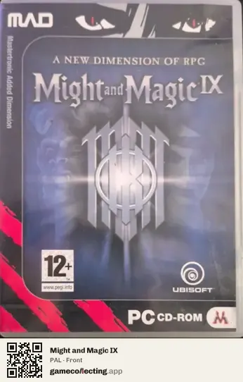 Might and Magic IX Computer, PAL box front