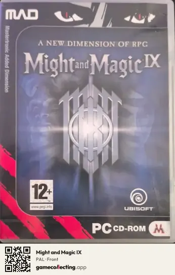 Might and Magic IX Computer, PAL box front