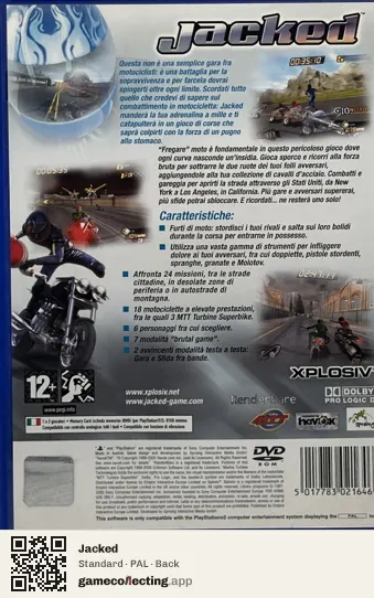 Jacked PlayStation 2, PAL box back