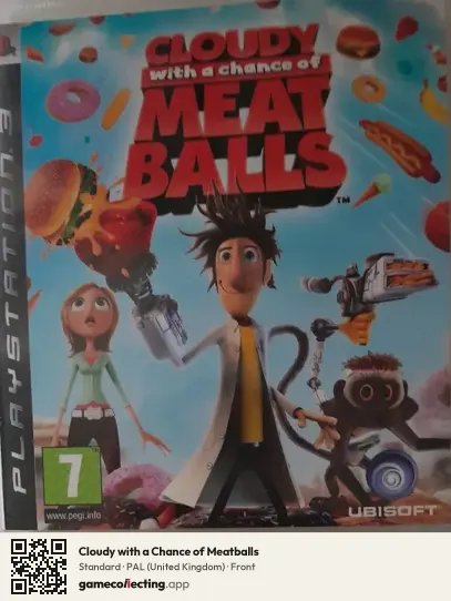 Cloudy with a Chance of Meatballs PlayStation 3, United Kingdom box front