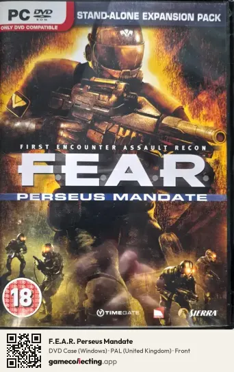 F.E.A.R. Perseus Mandate Computer, United Kingdom box front