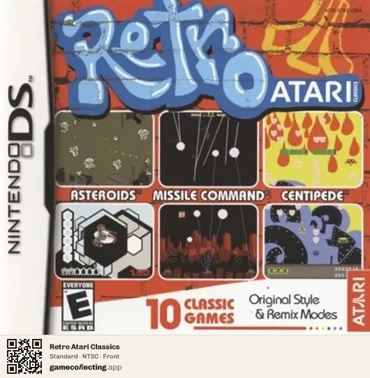 Retro Atari Classics Nintendo DS, NTSC box front