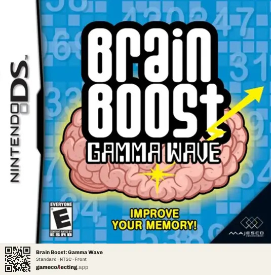 Brain Boost: Gamma Wave Nintendo DS, NTSC box front