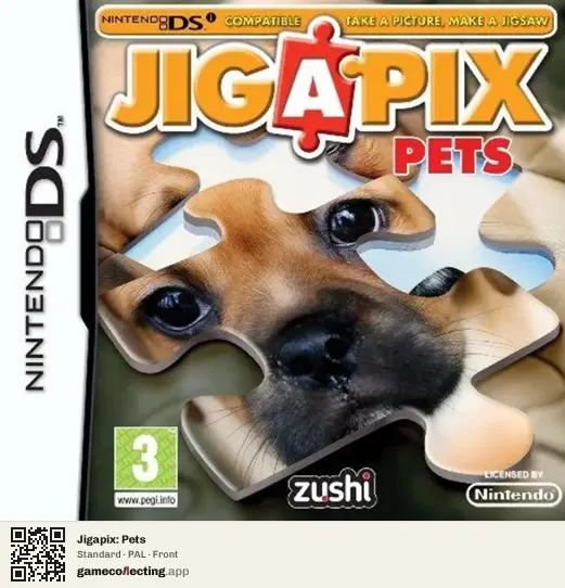 Jigapix: Pets Nintendo DS, PAL box front