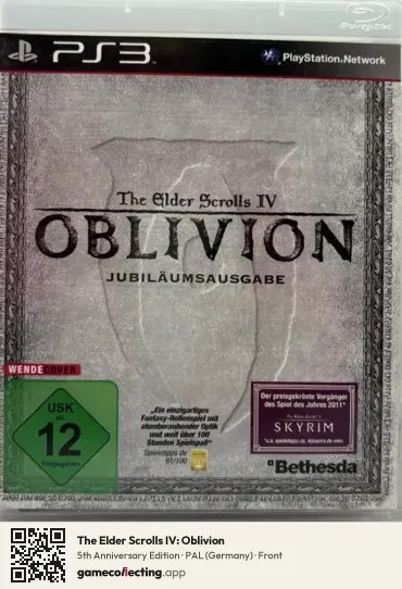 The Elder Scrolls IV: Oblivion PlayStation 3, Germany box front
