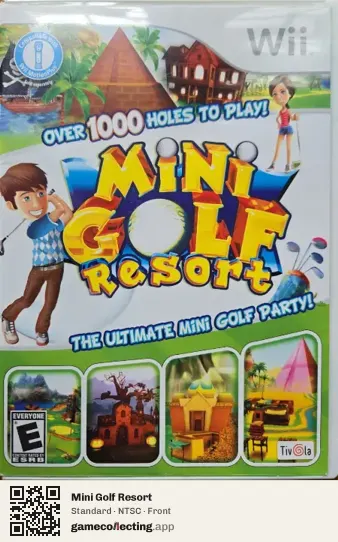 Mini Golf Resort Nintendo Wii, NTSC box front