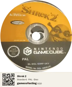 Shrek 2 Nintendo GameCube, PAL disc