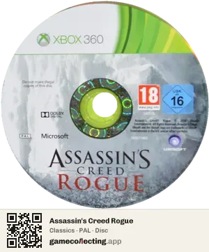 Assassin's Creed Rogue Xbox 360, PAL disc