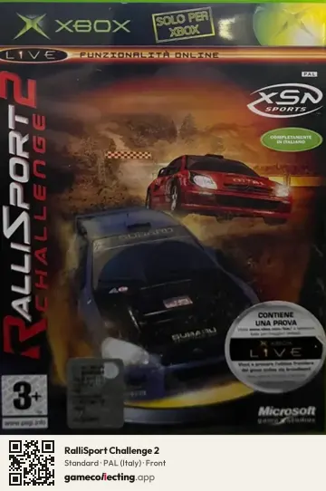 RalliSport Challenge 2 Xbox, Italy box front