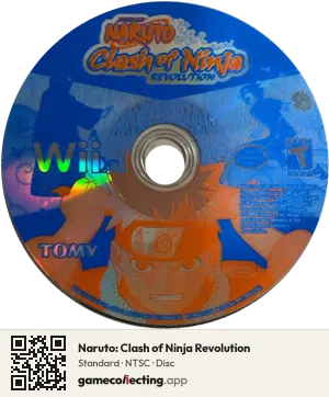Naruto: Clash of Ninja Revolution Nintendo Wii, NTSC disc