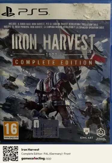 Iron Harvest PlayStation 5, Germany box front
