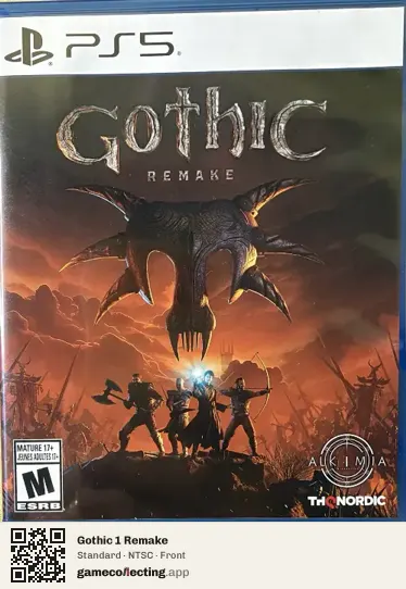 Gothic 1 Remake PlayStation 5, NTSC box front