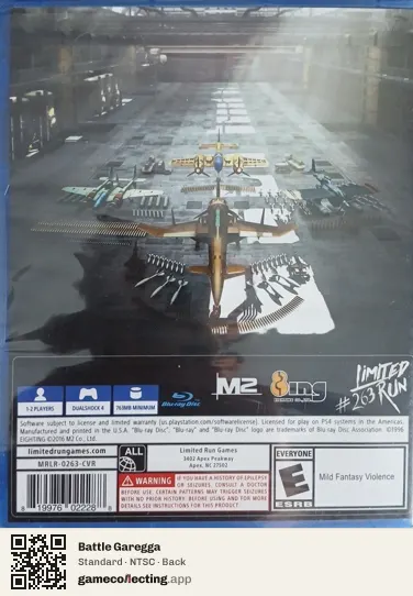 Battle Garegga PlayStation 4, NTSC box back
