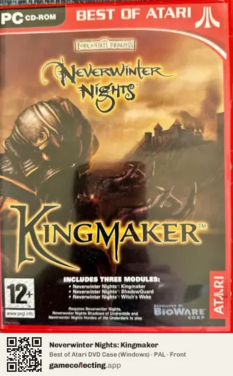 Neverwinter Nights: Kingmaker Computer, PAL box front