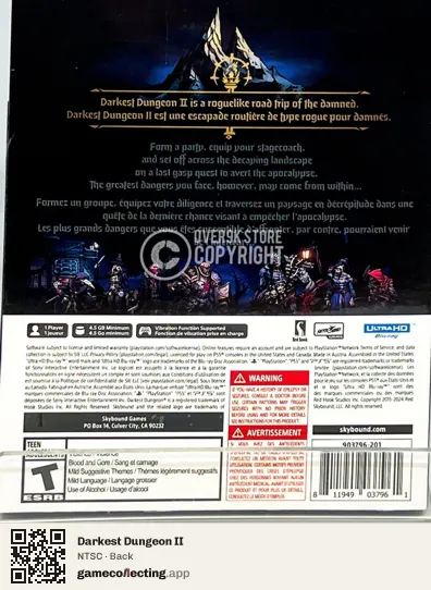 Darkest Dungeon II PlayStation 5, NTSC box back