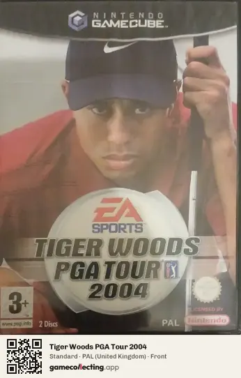 Tiger Woods PGA Tour 2004 Nintendo GameCube, United Kingdom box front