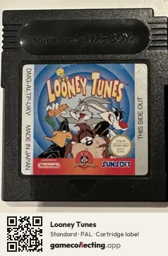 Looney Tunes Game Boy Color, PAL cartridge label
