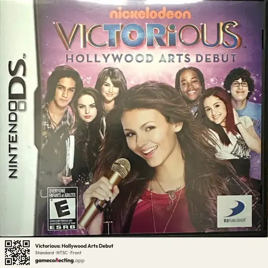 Victorious: Hollywood Arts Debut Nintendo DS, NTSC box front