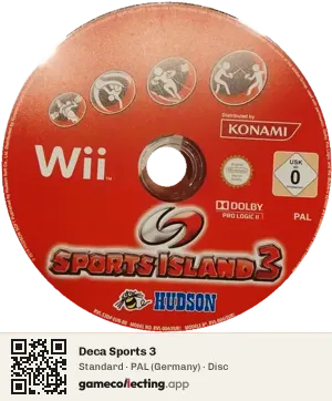 Deca Sports 3 Nintendo Wii, PAL disc