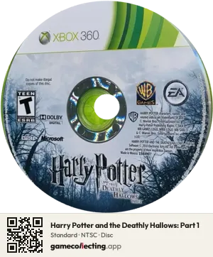 Harry Potter and the Deathly Hallows: Part 1 Xbox 360, NTSC disc