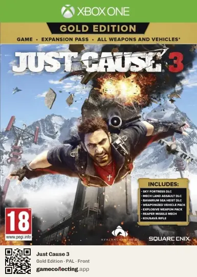 Just Cause 3 Xbox One, PAL box front