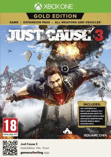 Just Cause 3 Xbox One, PAL box front