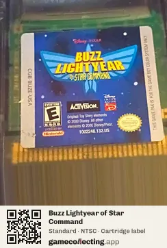 Buzz Lightyear of Star Command Game Boy Color, NTSC cartridge label