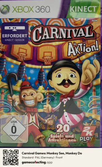 Carnival Games: Monkey See, Monkey Do Xbox 360, Germany box front