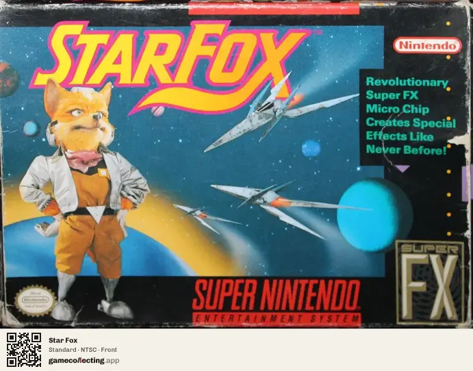 Star Fox Super Nintendo Entertainment System, NTSC box front