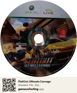 FlatOut: Ultimate Carnage Xbox 360, PAL disc