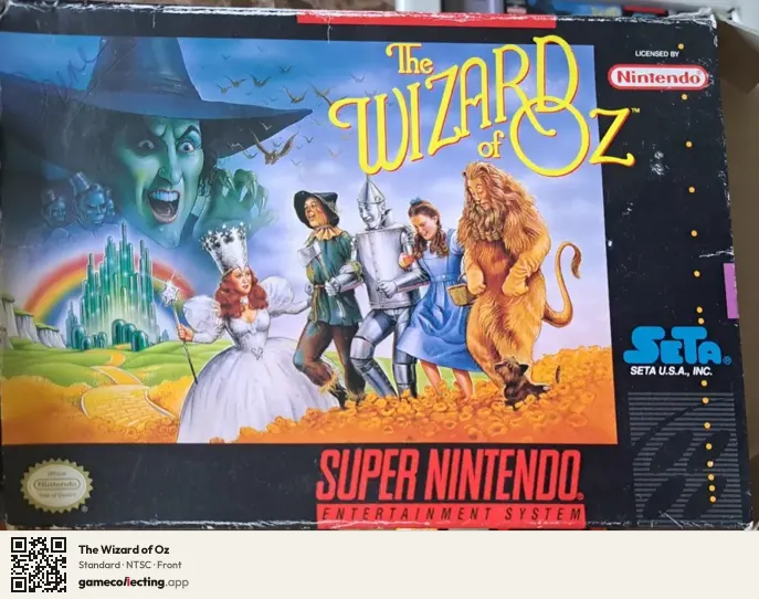 The Wizard of Oz Super Nintendo Entertainment System, NTSC box front