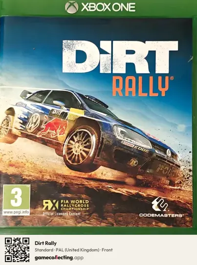 Dirt Rally Xbox One, United Kingdom box front
