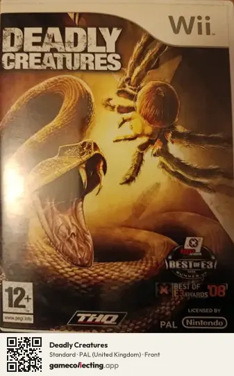 Deadly Creatures Nintendo Wii, United Kingdom box front