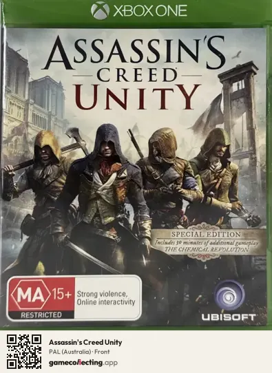 Assassin's Creed Unity Xbox One, Australia box front
