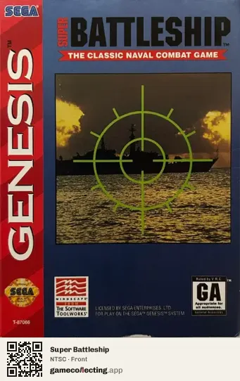 Super Battleship Sega Mega Drive / Genesis, NTSC box front