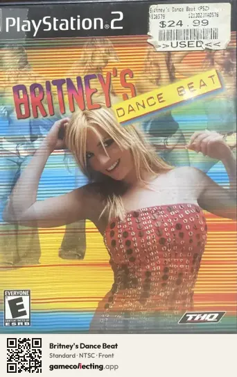 Britney's Dance Beat PlayStation 2, NTSC box front