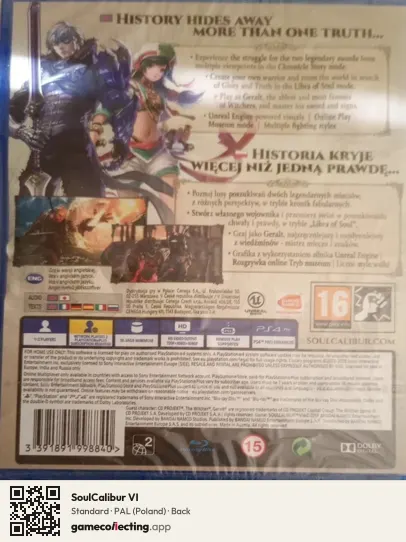 SoulCalibur VI PlayStation 4, Poland box back