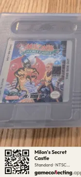 Milon's Secret Castle Game Boy, NTSC cartridge label