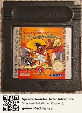 Speedy Gonzales: Aztec Adventure Game Boy Color, PAL cartridge label