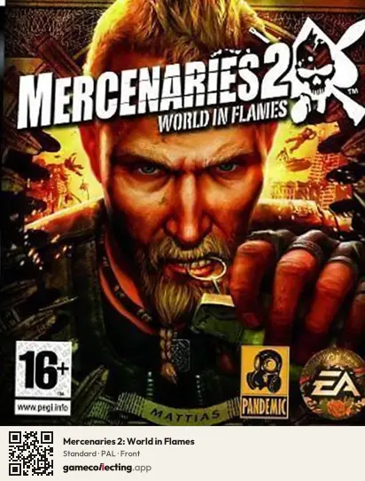 Mercenaries 2: World in Flames PlayStation 3, PAL box front