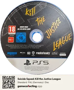 Suicide Squad: Kill the Justice League PlayStation 5, PAL disc