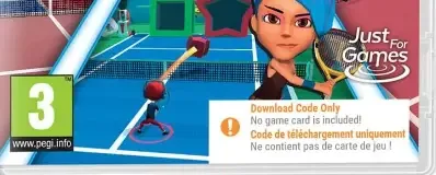 Instant Sports Tennis, the PEGI square on its front