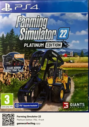 Farming Simulator 22 PlayStation 4, PAL box front