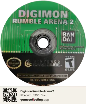 Digimon Rumble Arena 2 Nintendo GameCube, NTSC disc