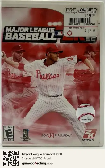 Major League Baseball 2K11 Nintendo Wii, NTSC box front