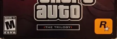 Grand Theft Auto: The Trilogy, the ESRB box on its front