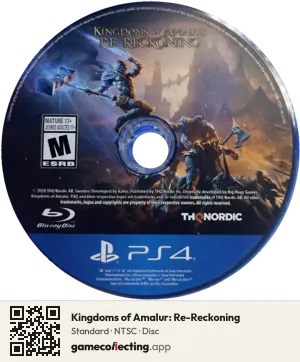 Kingdoms of Amalur: Re-Reckoning PlayStation 4, NTSC disc