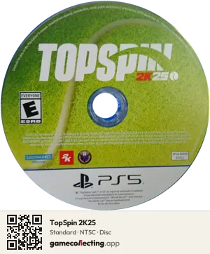 TopSpin 2K25 PlayStation 5, NTSC disc