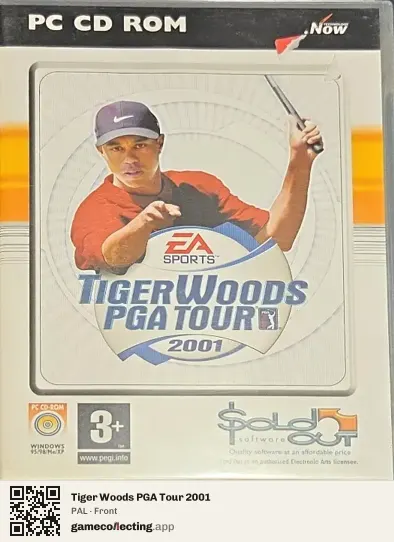 Tiger Woods PGA Tour 2001 Computer, PAL box front