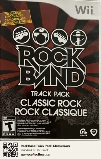 Rock Band Track Pack: Classic Rock Nintendo Wii, NTSC box front
